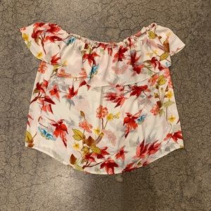 Anthropologie /Maeve Floral off shoulder blouse